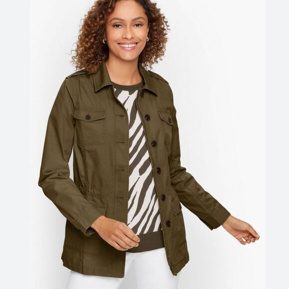 Talbots Petite Twill Field Jacket - Picture 1 of 13